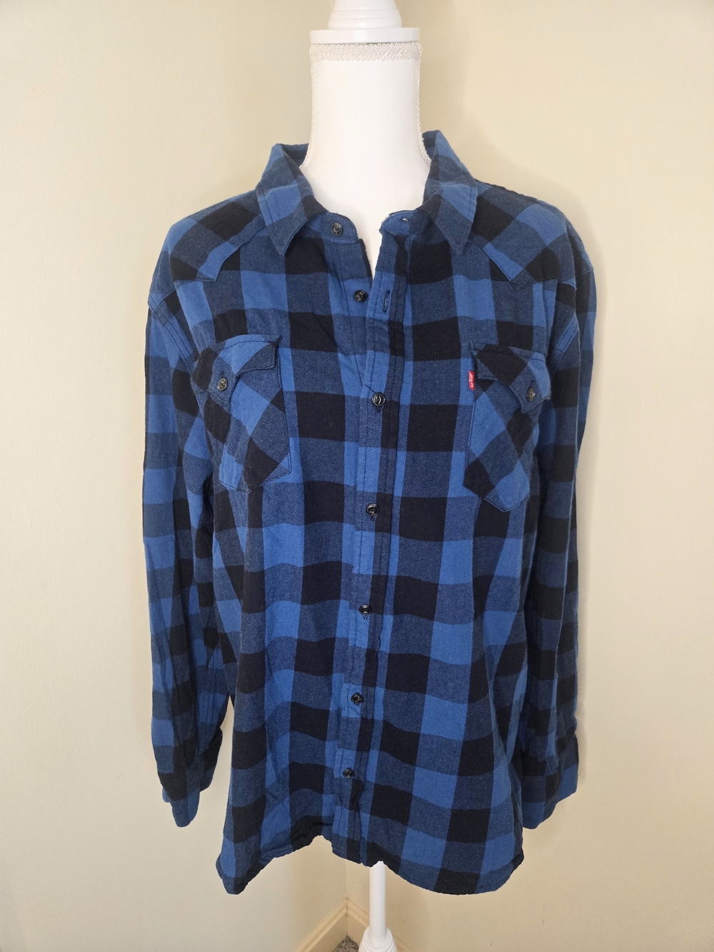 Levi's Blue & Black Buffalo Plaid Flannel